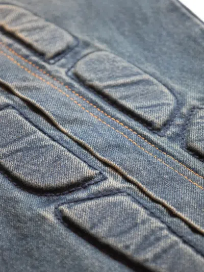 Satoshi Nakamoto Enduro Belt-loop Buttoned Jeans In Blue