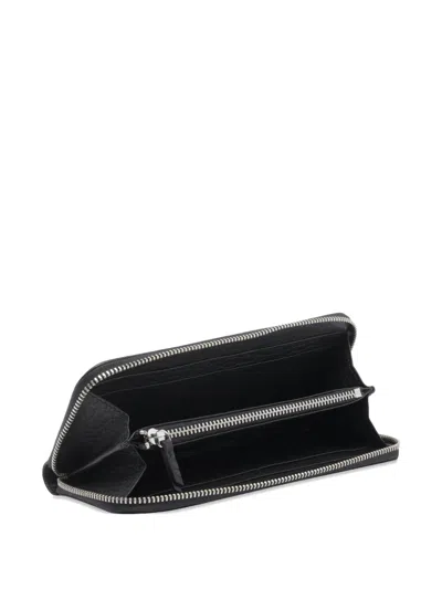Orciani Zip Compartments Wallet In Black