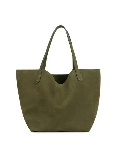 Mansur Gavriel Everyday Soft Suede Tote In Green