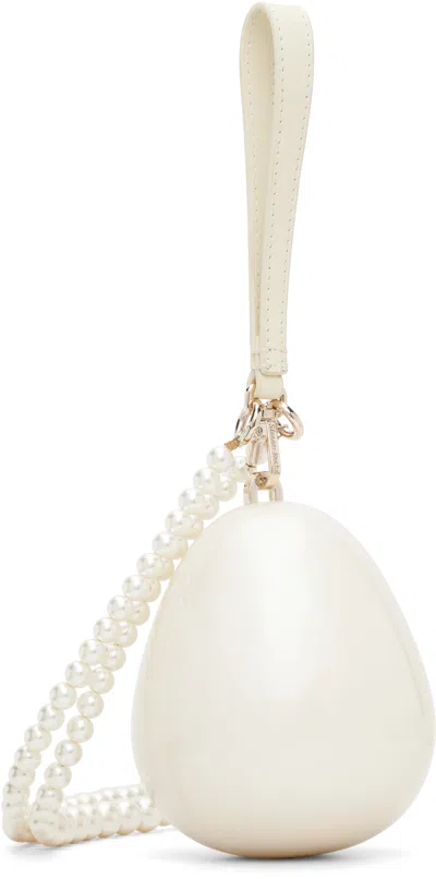 Simone Rocha Off-white Pearl Egg Bag