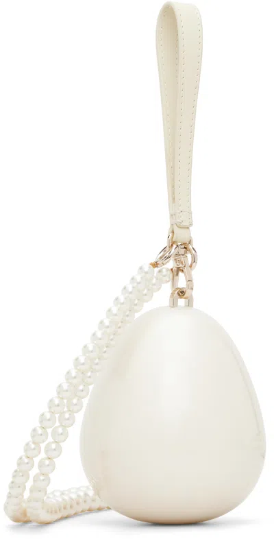 Simone Rocha Off-white Pearl Egg Bag
