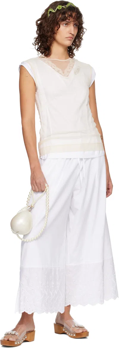 Simone Rocha Off-white Pearl Egg Bag