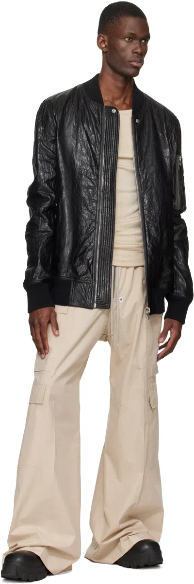 Rick Owens Black Temple Jumbolace Army Bozo Tractor Boots In Black