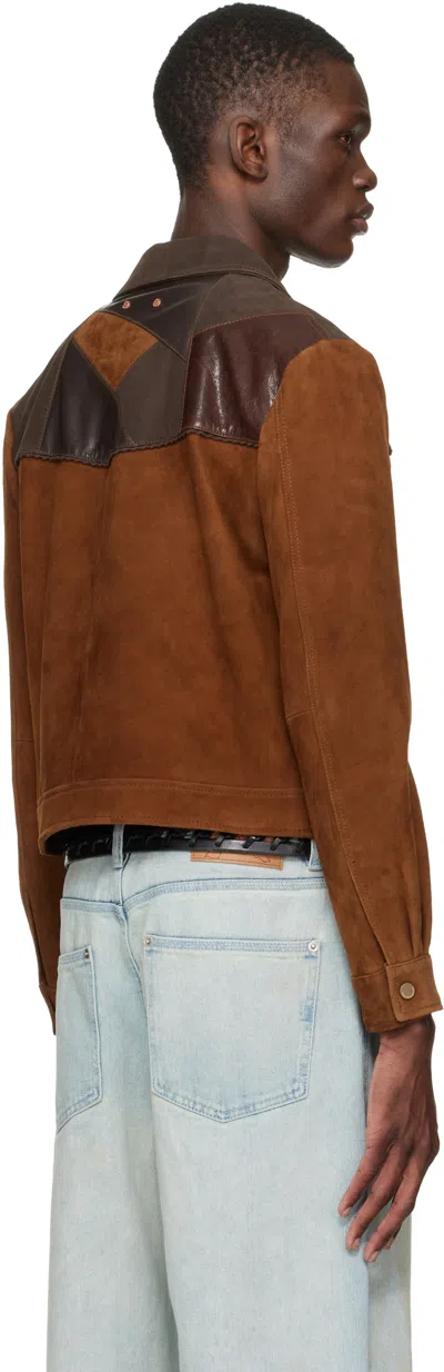 Andersson Bell Brown Harvey Patchwork Suede Jacket In Brown