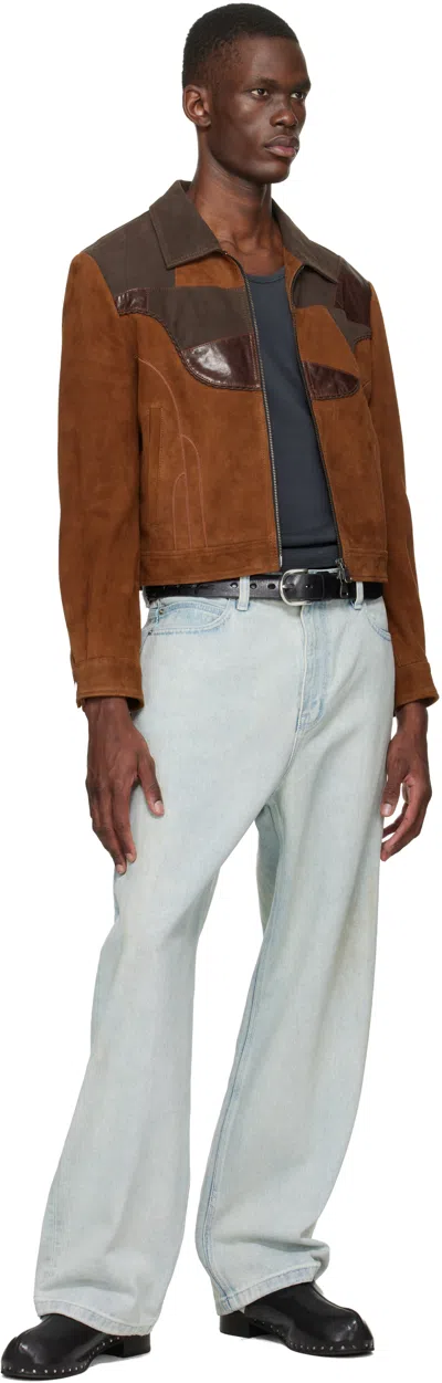 Andersson Bell Brown Harvey Patchwork Suede Jacket In Brown