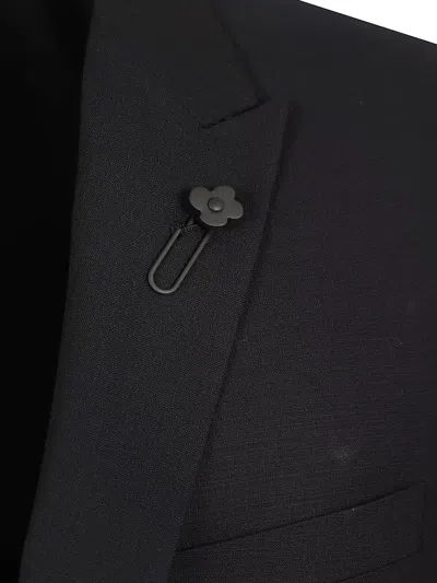 Lardini Wool Suit In Black