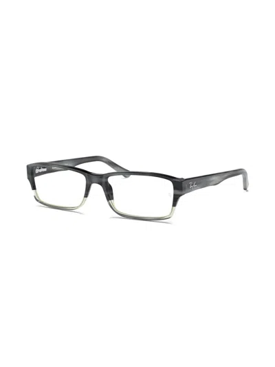 Ray Ban Rectangle-frame Glasses In Gray