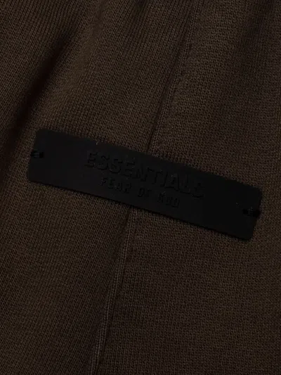 Essentials Elasticated Shorts In Brown