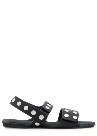 Khaite Black Boden Flat Sandals
