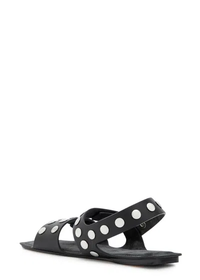 Khaite Black Boden Flat Sandals
