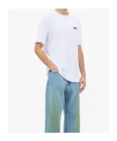 Msgm Crew Neck T-shirt In White