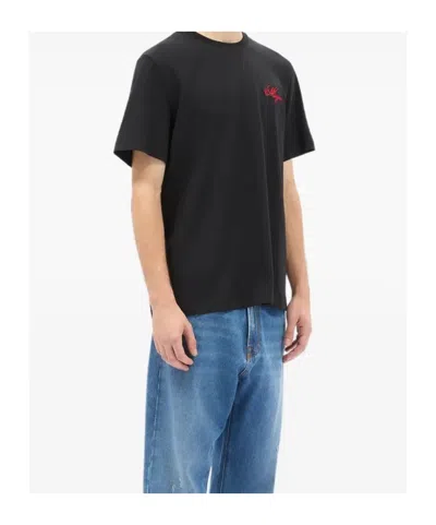 Msgm Detail-embroidery T-shirt In Black