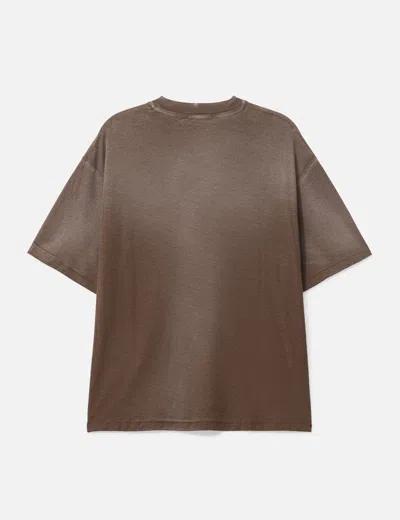 Acne Studios Logo T-shirt In Brown