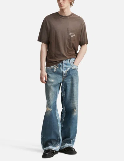 Acne Studios Logo T-shirt In Brown