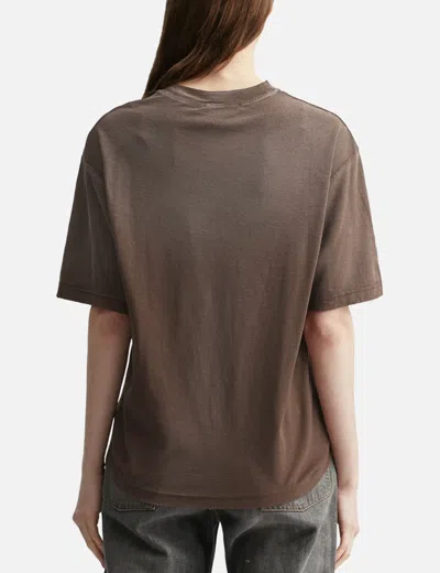 Acne Studios Logo T-shirt In Brown