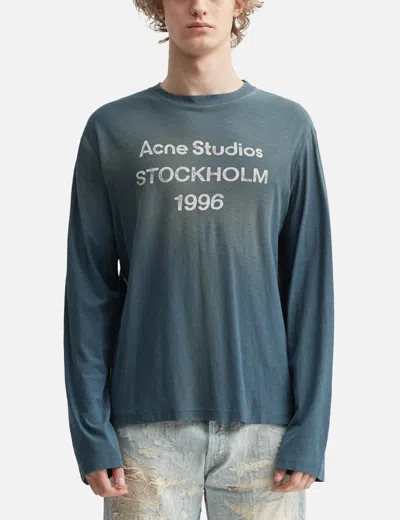 Acne Studios Logo T-shirt In Blue