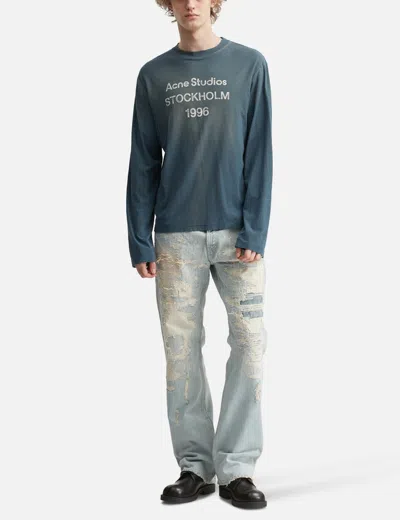 Acne Studios Logo T-shirt In Blue