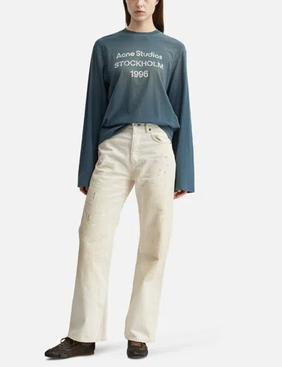 Acne Studios Logo T-shirt In Blue