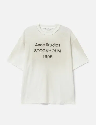 Acne Studios Logo T-shirt Relaxed Fit In White