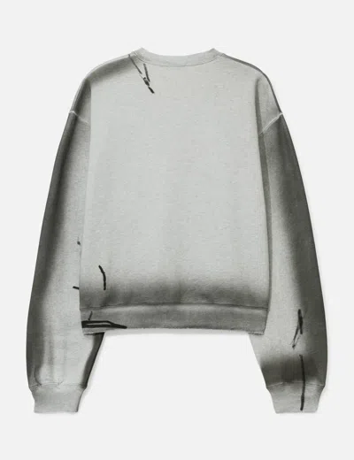 Acne Studios Sprayed Logo Sweatshirt In Gray