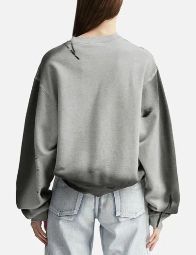 Acne Studios Sprayed Logo Sweatshirt In Gray