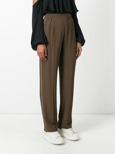 Shop N°21 Relaxed Straight Trousers In Green