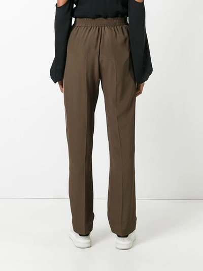 Shop N°21 Relaxed Straight Trousers In Green