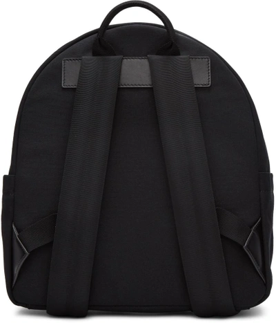 Shop Dsquared2 Black Canvas  Embroidered Backpack