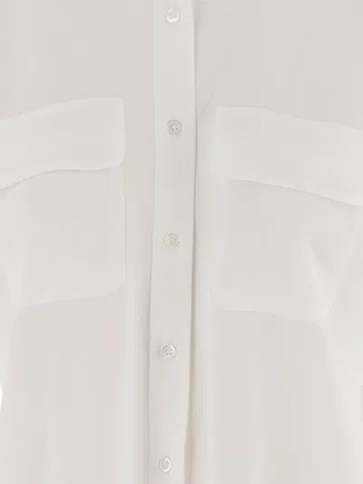Fit Flap-pocket Buttoned Shirt In White