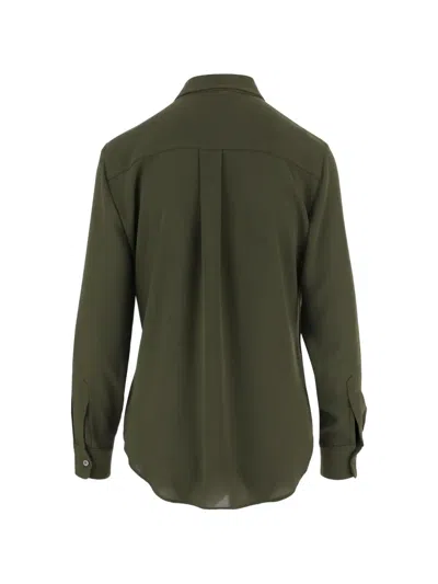 Fit Flap-pocket Button Shirt In Green
