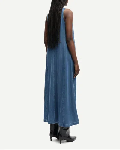 Samsoe & Samsoe Saskylar Dress In Blue