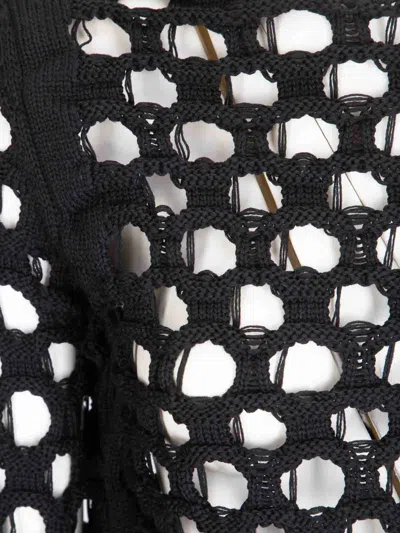 Comme Des Garçons Openwork Sweater In Black