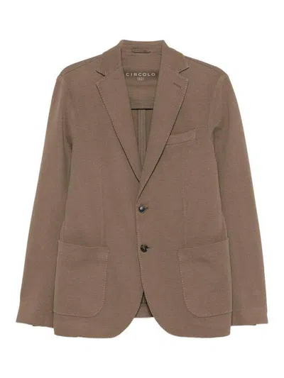 Circolo 1901 Patch-pocket Jacket In Brown