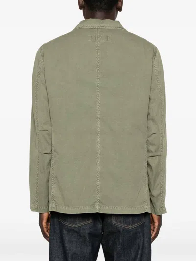 Fay Green Jacket With Logo Patch In Green