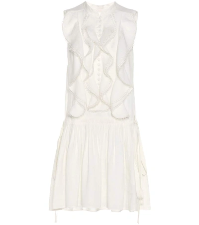 Shop Chloé Linen Dress In Milk