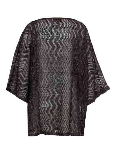 Missoni Kaftano Viscose Blades Cover-up In Brown