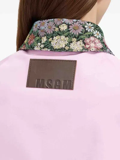 Msgm Pink Jacket In Nude