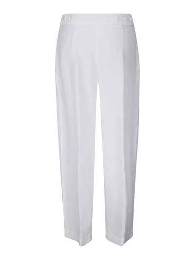 Msgm Pantalone Lino In White