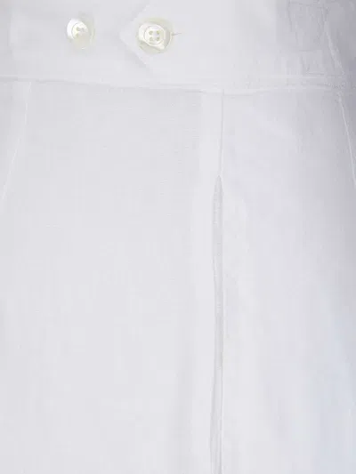 Msgm Pantalone Lino In White