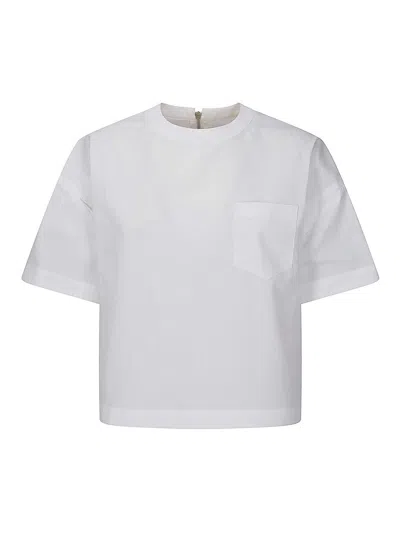 Sacai Poplin Pullover In White