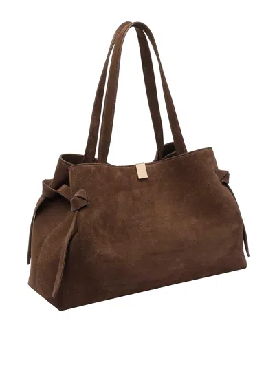 Yuzefi Double-handle Shoulder Bag In Brown