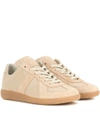 MAISON MARGIELA Replica leather and suede sneakers