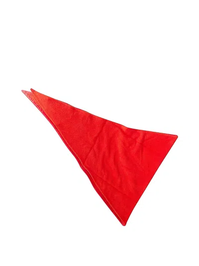 Rier Diamondtriangular Wool Scarf In Red