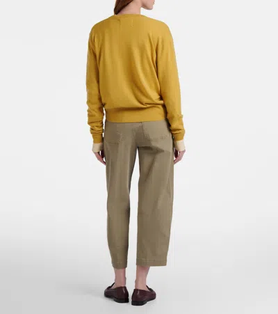 Frame The Ranger Crop Wide Leg Utility Pants In Green
