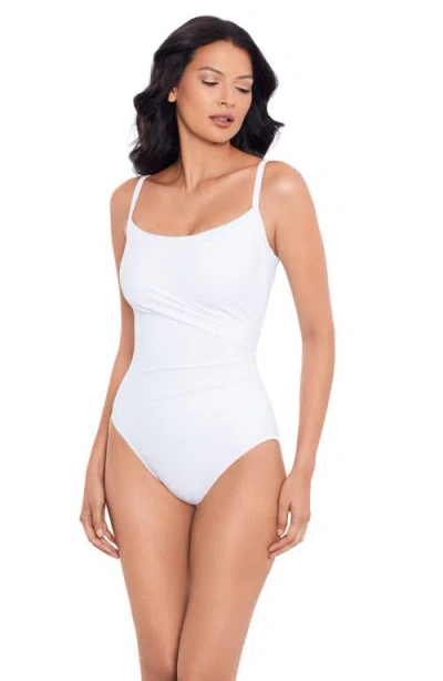 Miraclesuit Rock Solid Starr Underwire One-piece Swimsuit In White