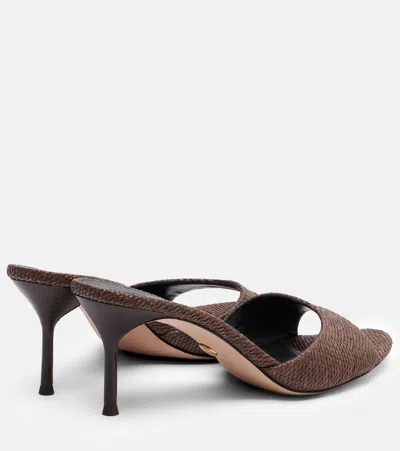 Veronica Beard Tia Sandals Espresso Tinted Raffia In Brown