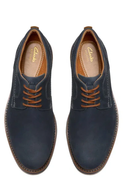 Clarks Monahan Plain Toe Oxfords In Blue