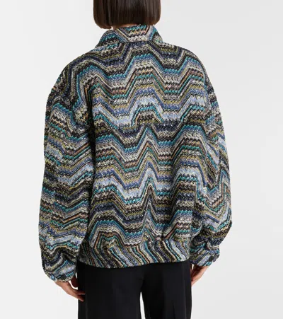 Missoni Zigzag Oversized Jacquard Wool-blend Jacket In Multi