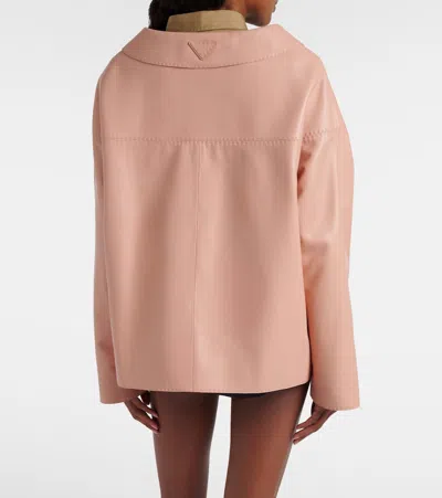Prada Leather Jacket In Pink