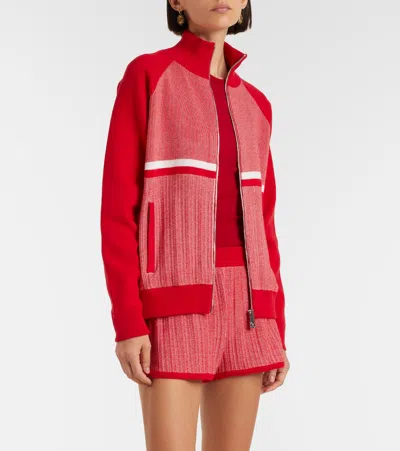 Versace Cotton-blend Jacquard Jacket In Multi